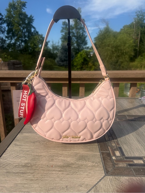 Betsey Johnson Handbags - NWT Betsey Johnson Quilted Heart Hobo Shoulder Bag Spicy